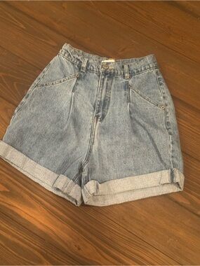 Moussy Rolled Cuff High Waist Denim Jean Shorts Size Small 1 EUC